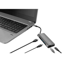 Док-станция TRUST DALYX 7 в 1 USB-C ALUMINIUM (23775)