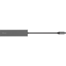 Док-станція TRUST HALYX FAST 3USB+CARD READER USB-C ALUMINIUM (24191)