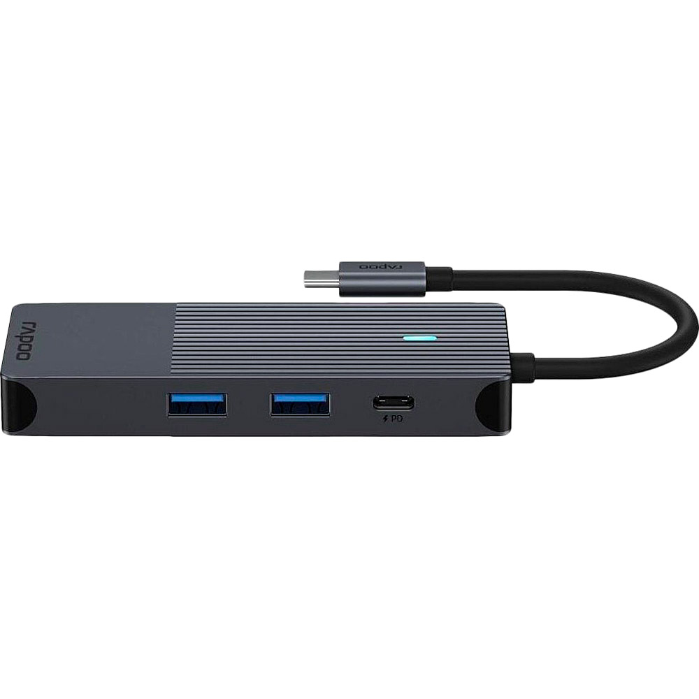 Док-станція RAPOO UCM-2004 8 в 1 Black (UCM-2004) Інтерфейс підключення USB Type-C