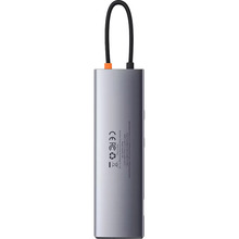 Док-станція BASEUS Metal Gleam Series 11-in-1 Grey (33092gray)