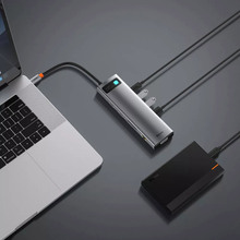 Док-станція BASEUS Metal Gleam Series 11-in-1 Grey (33092gray)