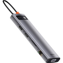 Док-станція BASEUS Metal Gleam Series 5-in-1 30Hz Version Grey (35096gray)