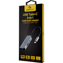 Док-станція CABLEXPERT USB-C 3-в-1 USB/HDMI/PD (A-CM-COMBO3-02)