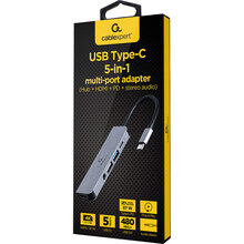 Док-станція CABLEXPERT USB-C 5-в-1 (A-CM-COMBO5-02)