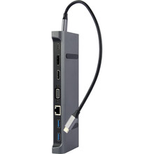 Док-станция CABLEXPERT USB-C 9-в-1 (A-CM-COMBO9-02)