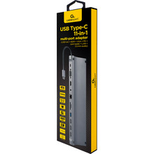 Док-станція CABLEXPERT USB-C 11-в-1 (A-CM-COMBO11-01)