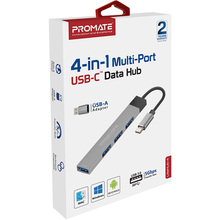 USB-хаб PROMATE Litehub-4 Grey (litehub-4.grey)