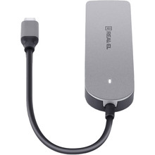 USB-хаб REAL EL CQ-415 Type-C USB 3.0 Grey (EL123110001)