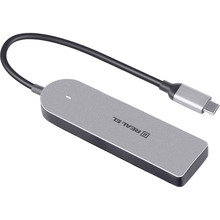 USB-хаб REAL EL CQ-415 Type-C USB 3.0 Grey (EL123110001)