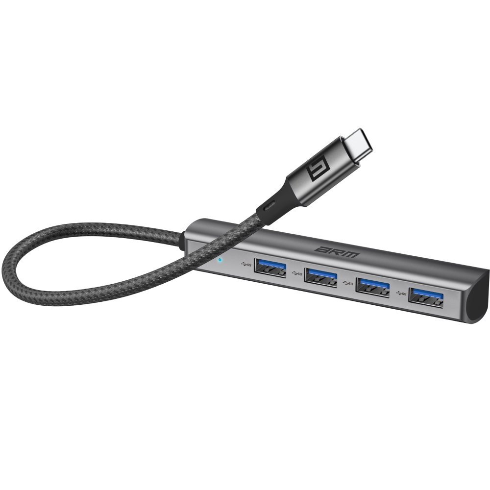 USB-хаб ARMORSTANDART Type-C to 4USB Gray (ARM69364) Тип живлення пасивний