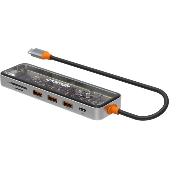 Док-станція CANYON DS-13 4k 7-в-1 USB-C Space Grey (CNS-TDS13) Додаткові роз'єми HDMI