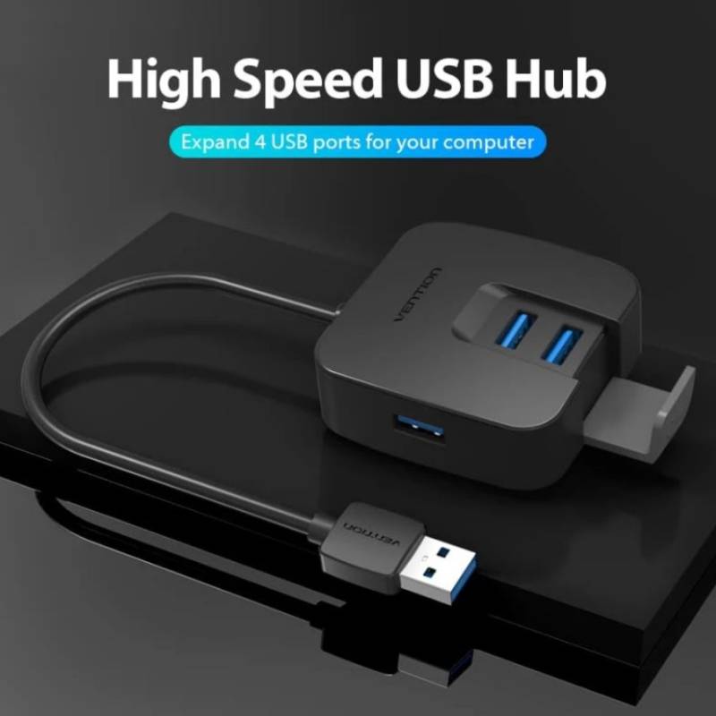 USB-хаб VENTION USB 3.0 - 4хUSB 3.0 Black 1 м (CHBBF) Інтерфейс підключення USB Type-A