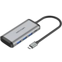 USB-хаб VENTION USB 3.1 Type-C - 3хUSB 3.0/TF/SD/PD 87W 6-in-1 (TGRHB)