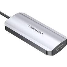 USB-хаб VENTION USB 3.1 Type-C - HDM/USB 3.0х3//PD 100W 5-in-1 Grey (THFHB)