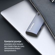 USB-хаб COLORWAY USB-C 5-в-1 Type C PD 100W/USB3.0х3/HDMI 4К (BO3PS5I01-4)
