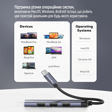 USB-хаб COLORWAY USB-A 4-в-1 USB2.0х3/USB3.0 BO3PS5I01-4 (CW-HUB05)