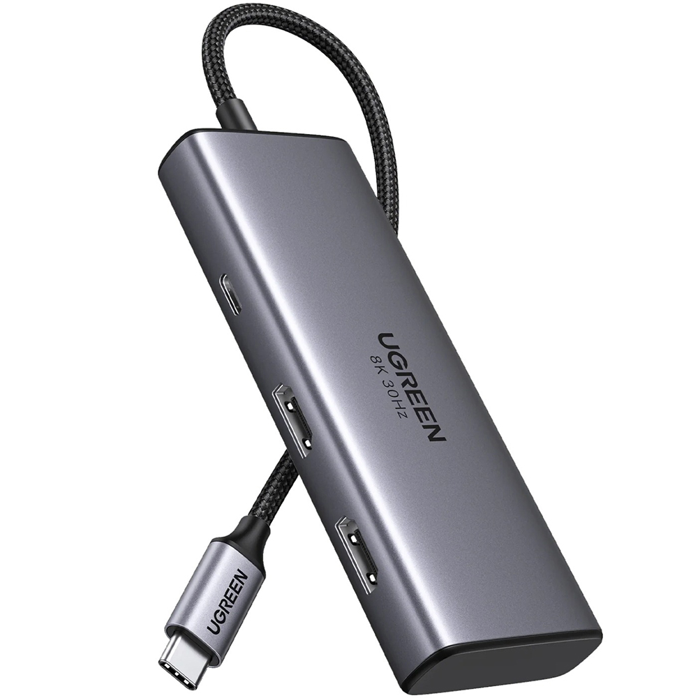 USB-хаб Ugreen CM498 USB/Type-C/HDMI 6 in 1 Silver (15852)