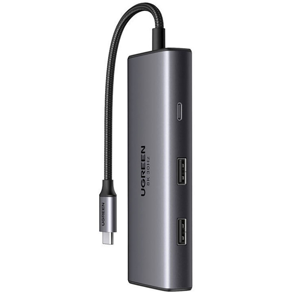 USB-хаб Ugreen CM498 USB/Type-C/HDMI 6 in 1 Silver (15852) Тип док-станція