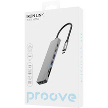 Док-станция PROOVE Iron Link 7 in 1 Silver (57730silver)