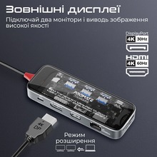 Док-станция Promate TransHub-Pro 11 в 1 Grey (transhub-pro)