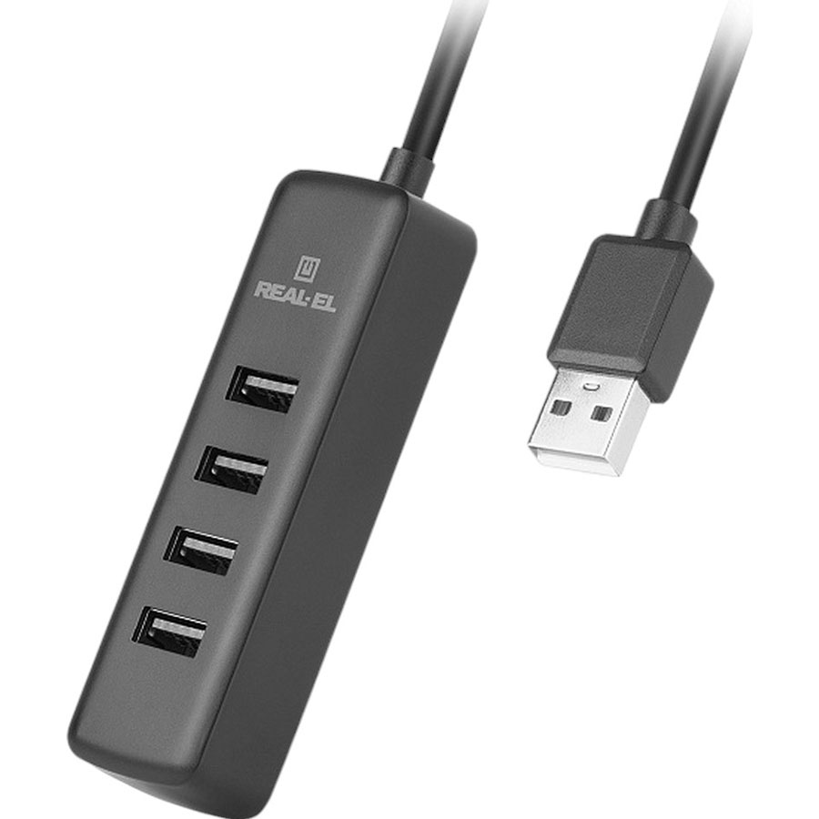 USB-хаб REAL-EL HQ-175 Black (EL123110008) Тип питания пассивный