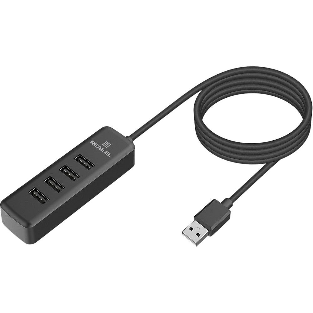 USB-хаб REAL-EL HQ-175 Black (EL123110008)