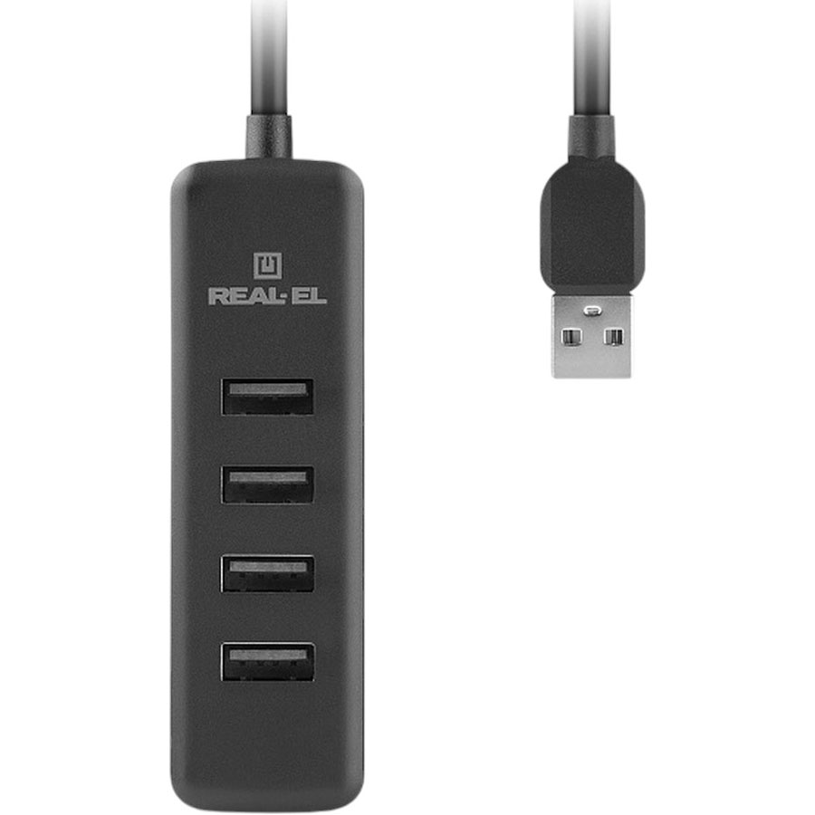 USB-хаб REAL-EL HQ-175 Black (EL123110008) Интерфейс подключения USB Type-A