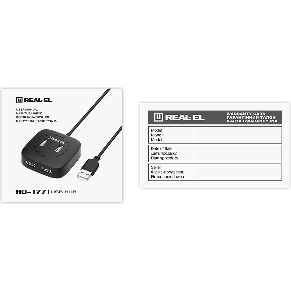 Обзор USB-хаб REAL-EL HQ-177 Black (EL123110009)