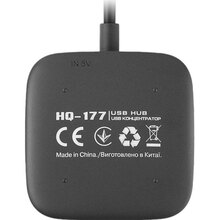 USB-хаб REAL-EL HQ-177 Black (EL123110009)