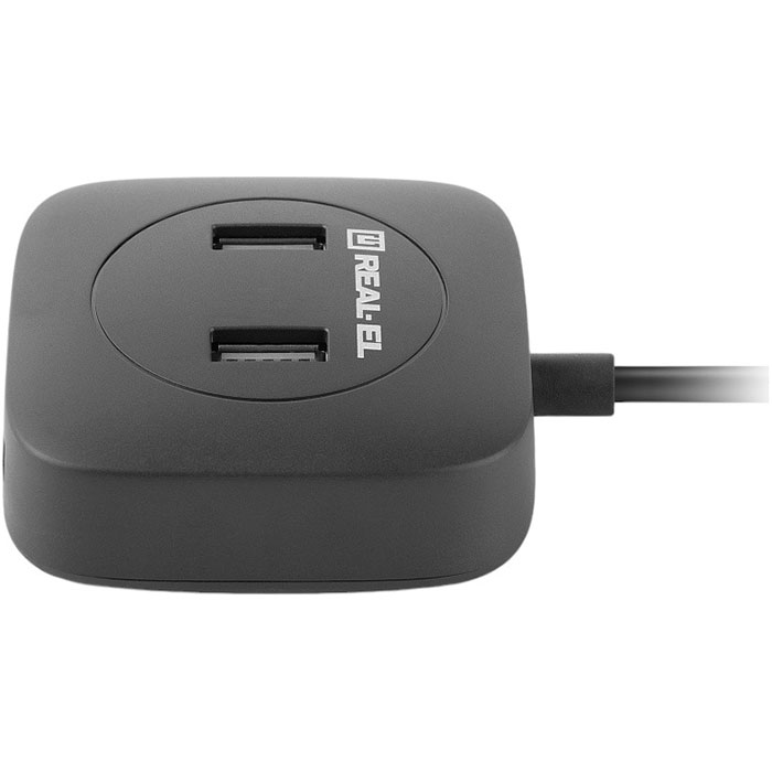 USB-хаб REAL-EL HQ-177 Black (EL123110009) Интерфейс подключения microUSB