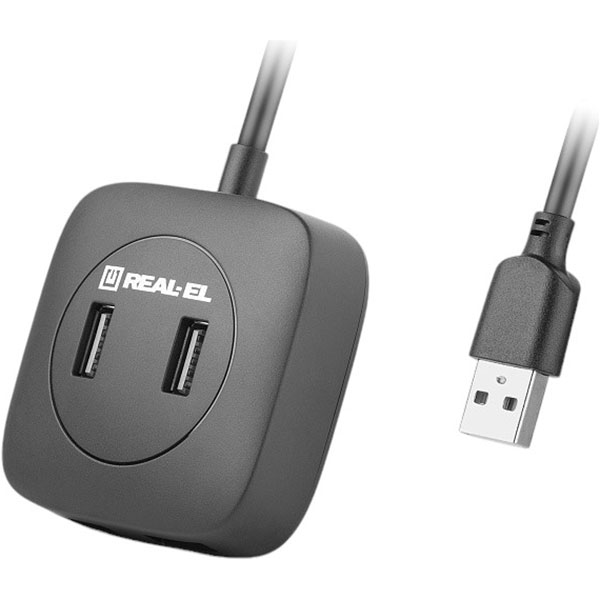 USB-хаб REAL-EL HQ-177 Black (EL123110009) Интерфейс подключения USB Type-A