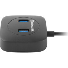 USB-хаб REAL-EL HQ-187 Black (EL123110010)