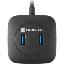 USB-хаб REAL-EL HQ-187 Black (EL123110010)