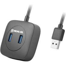 USB-хаб REAL-EL HQ-187 Black (EL123110010)