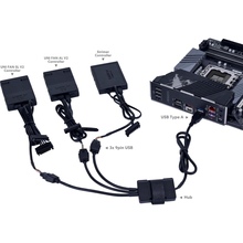 USB-хаб LIAN LI USB2.0 1 to 3 Port (Type A Male) HUB, Black (G89.PW-U2TPAB.00)