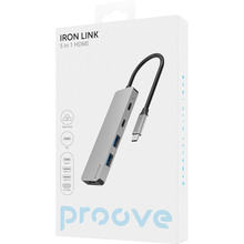 Док-станция PROOVE Iron Link 5-in-1 (57731silver)