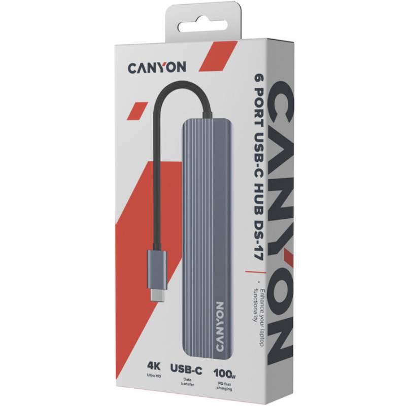 Покупка Док-станция CANYON USB-C 6-in-1 (CNS-TDS17)