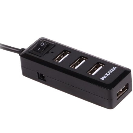 USB-хаб MAXXTER 4xUSB 2.0 Type-A (HU2A-4P-AC-03) Тип USB-хаб