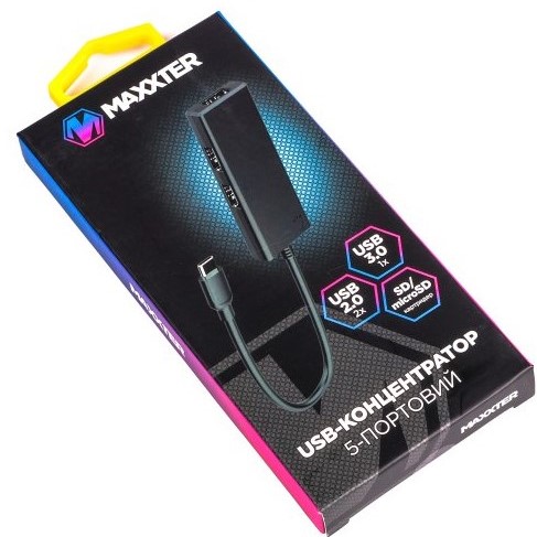 Док-станція MAXXTER 1x USB 3.0 USB A+2xUSB 2.0 USB A+1xSD (HU3C-3PTF-01) Інтерфейс підключення USB Type-C