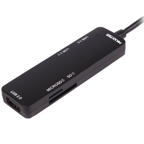 Док-станція MAXXTER 1x USB 3.0 USB A+2xUSB 2.0 USB A+1xSD (HU3C-3PTF-01) Тип живлення пасивний