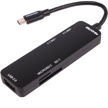 Док-станція MAXXTER 1x USB 3.0 USB A+2xUSB 2.0 USB A+1xSD (HU3C-3PTF-01)