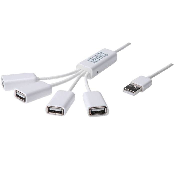 USB-хаб DIGITUS USB 2.0 White (DA-70216)