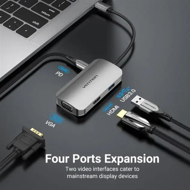 Док-станція Vention 4-in-1 (TOAHB) Інтерфейс підключення USB Type-C