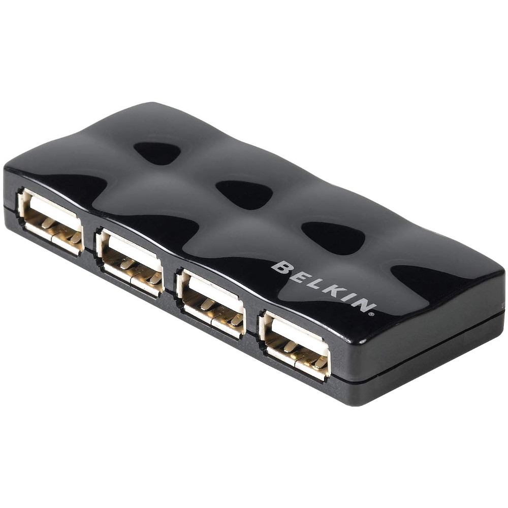 USB-хаб BELKIN USB 2.0, Mobile Hub, 7 портів, Black (F5U701cwBLK)