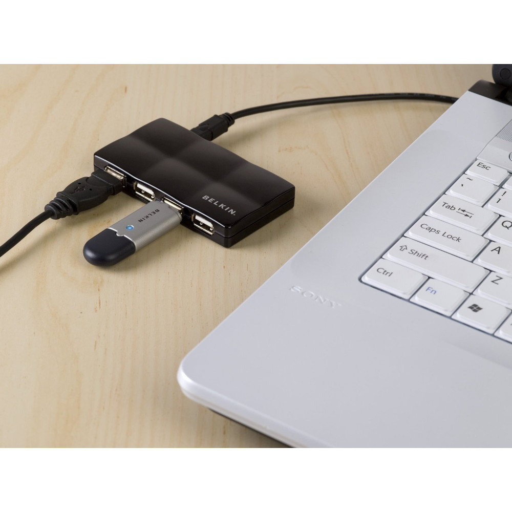 USB-хаб BELKIN USB 2.0, Mobile Hub, 7 портів, Black (F5U701cwBLK) Тип живлення активний