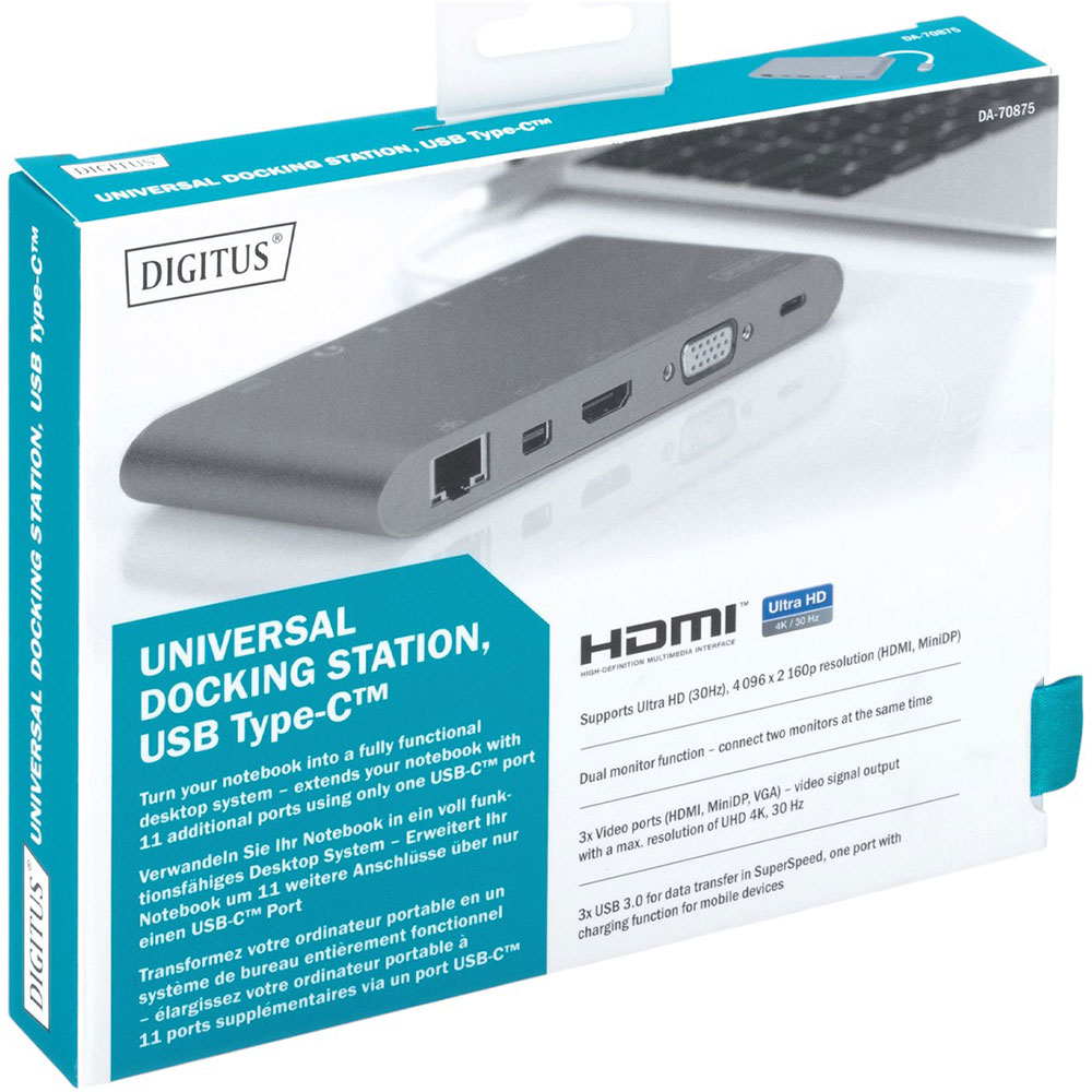 В Україні Док-станція DIGITUS USB-C 11-port Universal Docking Station (DA-70875)