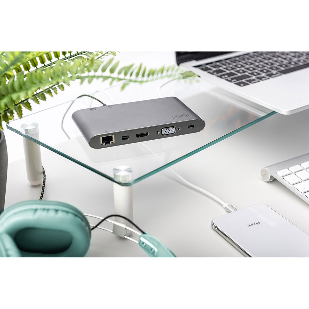 Зовнішній вигляд Док-станція DIGITUS USB-C 11-port Universal Docking Station (DA-70875)