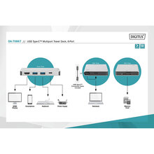 Док-станция DIGITUS USB-C 6-port Travel Dock (DA-70867)