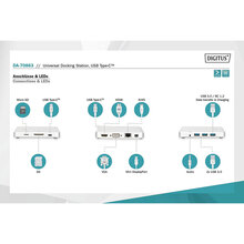 Док-станция DIGITUS USB-C 11-port Universal Docking Station (DA-70863)