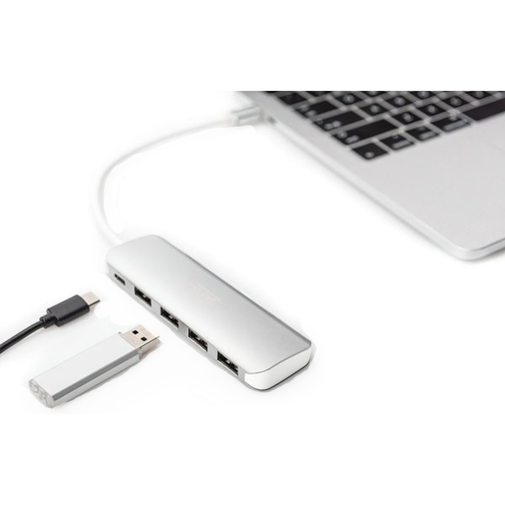 USB-хаб DIGITUS USB-C 4xUSB-A/USB-C (DA-70242-1) Тип живлення пасивний